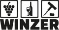 Winemakers icon - german Royalty Free Stock Photo