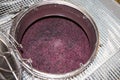 Winemaking vats for fermenting grapes and producing wine at the winery Royalty Free Stock Photo