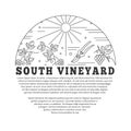 Winemaking, wine tasting graphic design concept