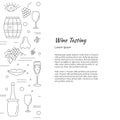 Winemaking, wine tasting graphic design concept