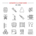 Winemaking, wine tasting graphic design concept