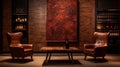 Architectural Chic: Leather Chairs Inspired By Ancient Chinese Art Royalty Free Stock Photo