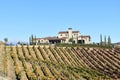 Winery estate on a hilltop with a vineyard in Temecula, California Royalty Free Stock Photo
