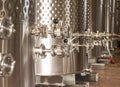 Winery Fermentation Tanks Royalty Free Stock Photo