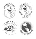 Winery logos set.