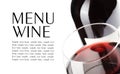 Winery menu project - isolated text Royalty Free Stock Photo