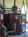 Distillation apparatus used to distill alcohol and moonshine in a winery.