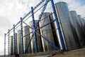 Winery. Stainless steel cylinders in a modern winery. day photo.