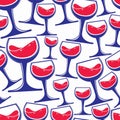 Winery theme vector seamless pattern, decorative stylish