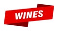 wines banner template. wines ribbon label.