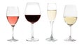 Wines collection isolated Royalty Free Stock Photo