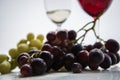 Wines and grapes Royalty Free Stock Photo