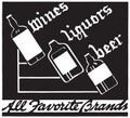 Wines Liquors Beer 4 Royalty Free Stock Photo
