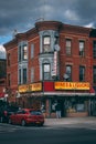 Wines & Liquors sign, in Bushwick, Brooklyn, New York