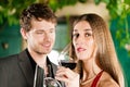 Winetasting in restaurant Royalty Free Stock Photo