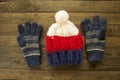 Winetr hat and gloves Royalty Free Stock Photo