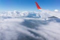 The wing aircraft in altitude during flight