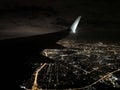 Křídlo z letadlo přes noc z moskva 