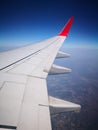 Wing of an airplane in flight