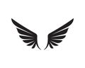 Wing black Logo Template vector illustration design vector Royalty Free Stock Photo