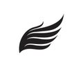 Wing black Logo Template vector illustration design vector Royalty Free Stock Photo