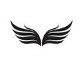 Wing black Logo Template vector illustration design vector Royalty Free Stock Photo