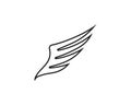 Wing black Logo Template vector illustration design vector Royalty Free Stock Photo