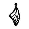 Wing butterfly earring vector illustration design Royalty Free Stock Photo