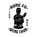 wing chun kungfu logo vector