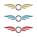 Wing emblem vector logo template Illustration Design. Vector EPS 10 Royalty Free Stock Photo