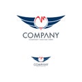 Wing, falcon logo design template