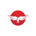 Wing Falcon Logo Template vector illustration Royalty Free Stock Photo