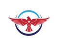 Wing Falcon Logo Template Royalty Free Stock Photo