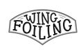 Wing foiling lettering Royalty Free Stock Photo