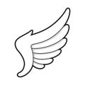 Wing icon, bird or angel freedom design