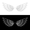 Wing Icon Set. Vector