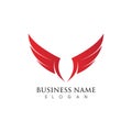 Wing Logo Template vector illustration concept design Royalty Free Stock Photo