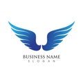 Wing Logo Template vector illustration concept design Royalty Free Stock Photo