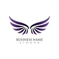 Wing Logo Template vector illustration concept design Royalty Free Stock Photo