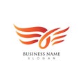 Wing Logo Template vector illustration concept design Royalty Free Stock Photo