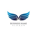 Wing Logo Template vector illustration concept design Royalty Free Stock Photo