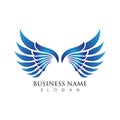 Wing Logo Template vector illustration concept design Royalty Free Stock Photo