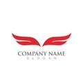 Wing logo Template vector illustration Royalty Free Stock Photo