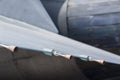 Wing sensors on fighter jet.