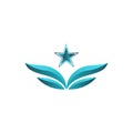 wing star stylish logo icon