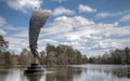 Wing Statue at Swan Lake, Sumter South Carolina Royalty Free Stock Photo