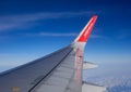Wing of Vietjet airplane Royalty Free Stock Photo