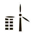 wing of windmill fell away icon Vector Glyph Illustration