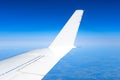 Wing and winglets flying in the sky Royalty Free Stock Photo