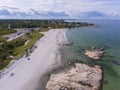 Wingaersheek Beach aerial view, Gloucester, Massachusetts, USA Royalty Free Stock Photo